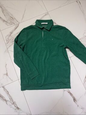 Criquet Forest Green Long-Sleeve Polo